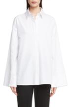 Women's Kenzo Button Sleeve Top Us / 34 Fr - White