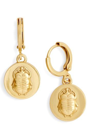 Women's Vince Camuto Scarab Charm Museum Drop Earrings