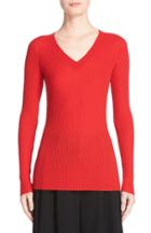 Women's Grey Jason Wu Merino Wool V-neck Sweater