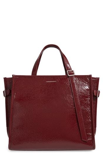 Calvin Klein 209w39nyc East/west Leather Tote - Burgundy