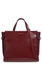 Calvin Klein 209w39nyc East/west Leather Tote - Burgundy
