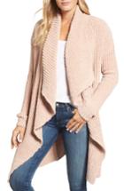 Women's Caslon Long Sleeve Chenille Cardigan, Size - Pink