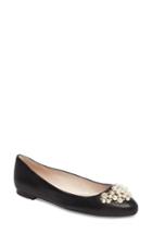Women's Louise Et Cie Arella Imitation Pearl Embellished Flat .5 M - Black
