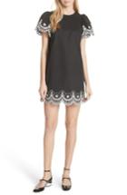 Women's Kate Spade New York Embroidered Cutwork Minidress, Size - Black