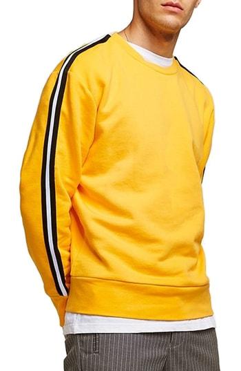 Men's Topman Taped Classic Fit Sweatshirt
