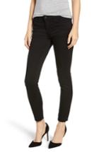 Women's Hudson Tally Raw Hem Crop Skinny Jeans - Black