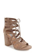 Women's Steve Madden 'gal' Strappy Lace-up Sandal .5 M - Beige