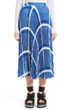 Women's Msgm Print Pleated Midi Skirt