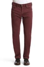 Men's 34 Heritage Courage Straight Leg Twill Pants X 30 - Burgundy