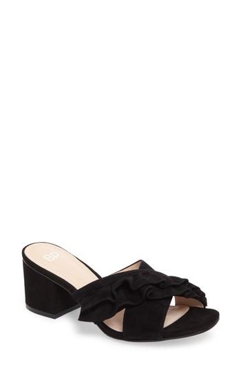 Women's Bp. Shari Ruffle Strap Slide Sandal M - Black