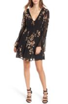 Women's Astr The Label Crystal Babydoll Dress - Black