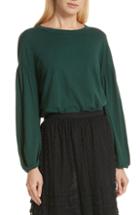 Women's The Great. The Curve Cotton Tee - Green