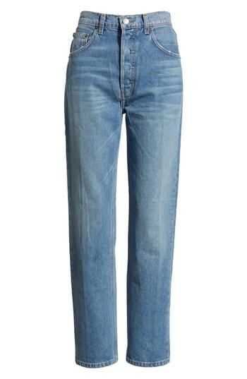 Women's Reformation Cynthia High Waist Relaxed Jeans - Blue