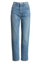 Women's Reformation Cynthia High Waist Relaxed Jeans - Blue