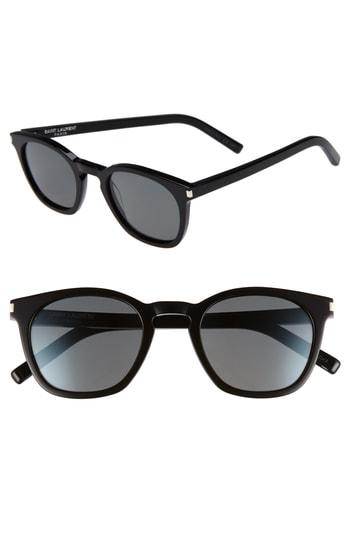 Men's Saint Laurent 49mm Sunglasses - Black