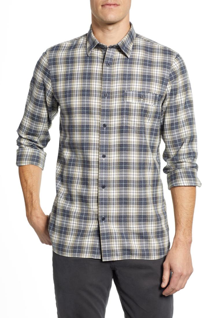 Men's Nordstrom Men's Shop Trucker Fit Plaid Flannel Shirt