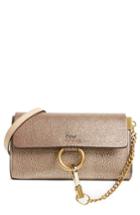 Women's Chloe Nano Faye Metallic Leather Shoulder Bag - Metallic