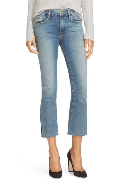 Women's Frame Crop Mini Bootcut Jeans