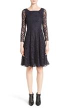 Women's Burberry Liliana Lace Fit & Flare Dress - Blue