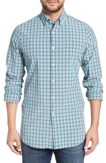 Men's Mizzen+main Jones Multicheck Performance Sport Shirt - Green