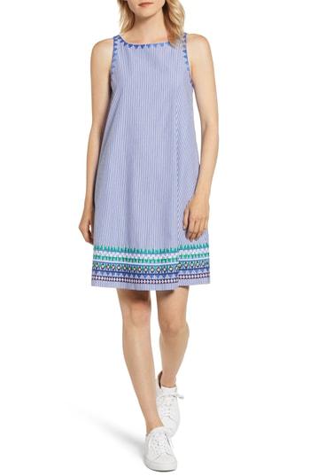 Women's Vineyard Vines Geo Prep Embroidered Shift Dress - Blue