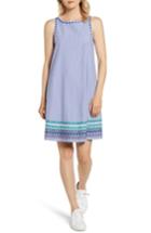 Women's Vineyard Vines Geo Prep Embroidered Shift Dress - Blue