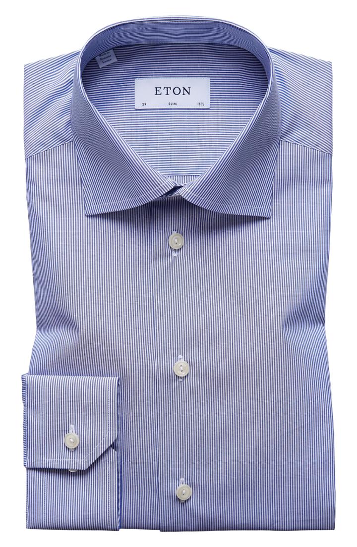 Men's Eton Extra Slim Fit Stripe Dress Shirt .5 - Blue