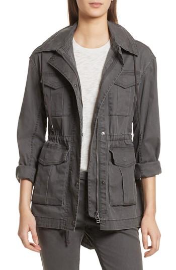 Women's Atm Anthony Thomas Melillo Enzyme Washed Field Jacket - Grey