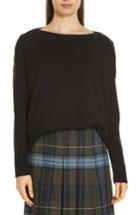 Women's Nordstrom Signature Button Shoulder Cashmere Sweater - Black