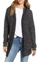 Women's Bp. Knit Hooded Cardigan, Size - Black