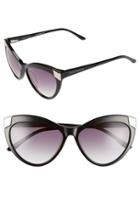 Women's Ted Baker London 57mm Cat Eye Sunglasses - Black