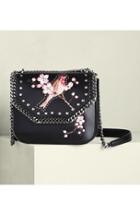 Stella Mccartney Black Falabella Box Bird Shoulder Bag -