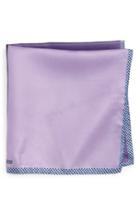 Men's Nordstrom Men's Shop Panel Silk Pocket Square, Size - Purple
