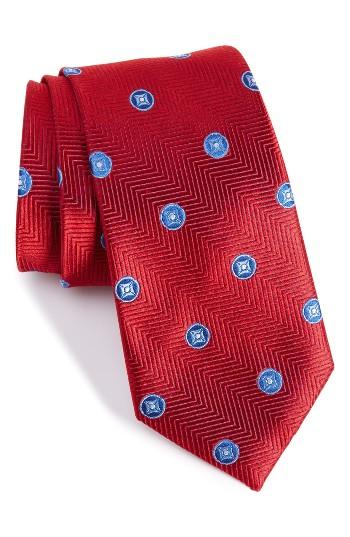 Men's Nordstrom Men's Shop Honeymoon Medallion Silk Tie, Size - Red