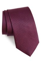 Men's Eton Check Silk Tie, Size - Red