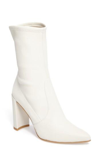 Women's Stuart Weitzman Clinger Stretch Bootie M - White