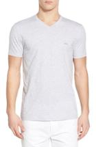 Men's Lacoste Stripe V-neck T-shirt (s) - Grey
