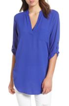 Women's Perfect Roll Tab Sleeve Tunic - Grey