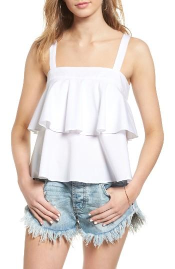 Women's Bp. Tiered Cotton Tank - White