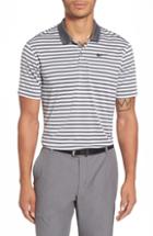 Men's Nike Dry Victory Stripe Polo, Size - Grey