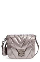 Mcm Patricia Quilted Metallic Leather Saddle Bag -