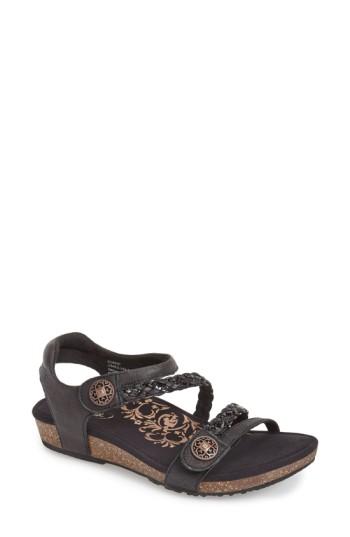 Women's Aetrex 'jillian' Braided Leather Strap Sandal