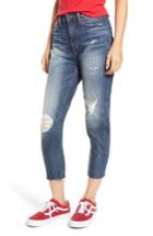 Women's Vigoss High Waist Ripped Mom Jeans - Blue