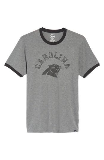 Men's '47 Carolina Panthers Ringer T-shirt - Grey