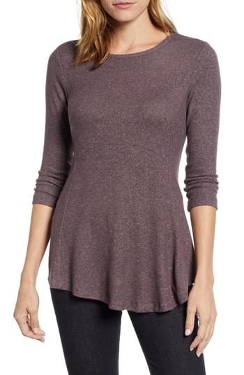 Women's Bobeau Brushed Babydoll Tunic - Grey