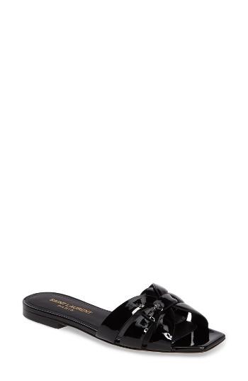 Women's Saint Laurent Tribute Slide Sandal Us / 39eu - Black