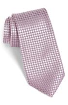 Men's Calibrate Artesia Check Silk Tie, Size - Pink