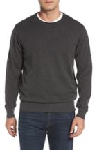 Men's Peter Millar Wool & Cotton Crewneck Sweater - Grey