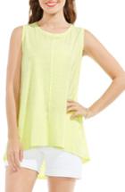 Women's Two By Vince Camuto Slub Cotton High/low Tank - Yellow