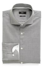 Men's Boss Slim Fit Dot Dress Shirt .5 - Black